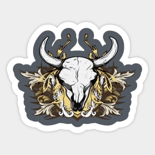 Cool Bull Skull Sticker